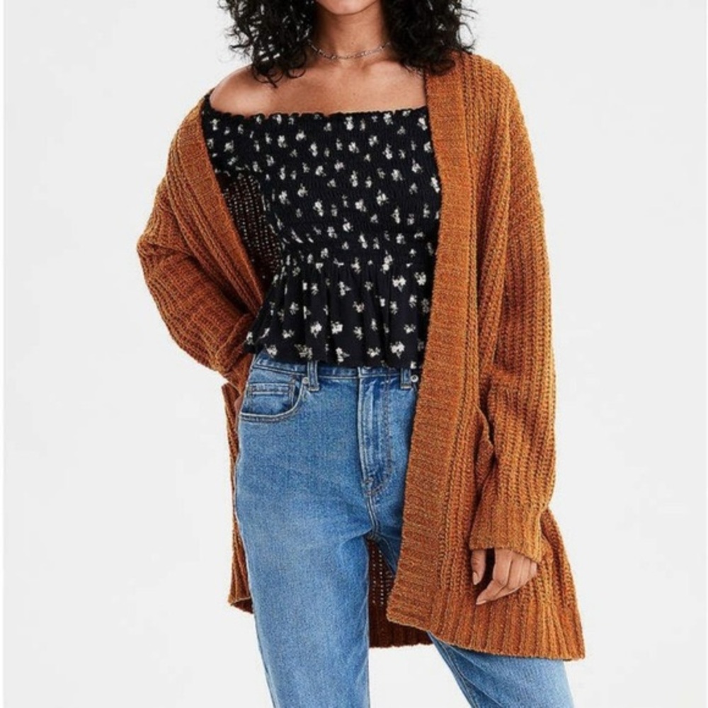 American Eagle Oversized Chunky Chenille Cardigan